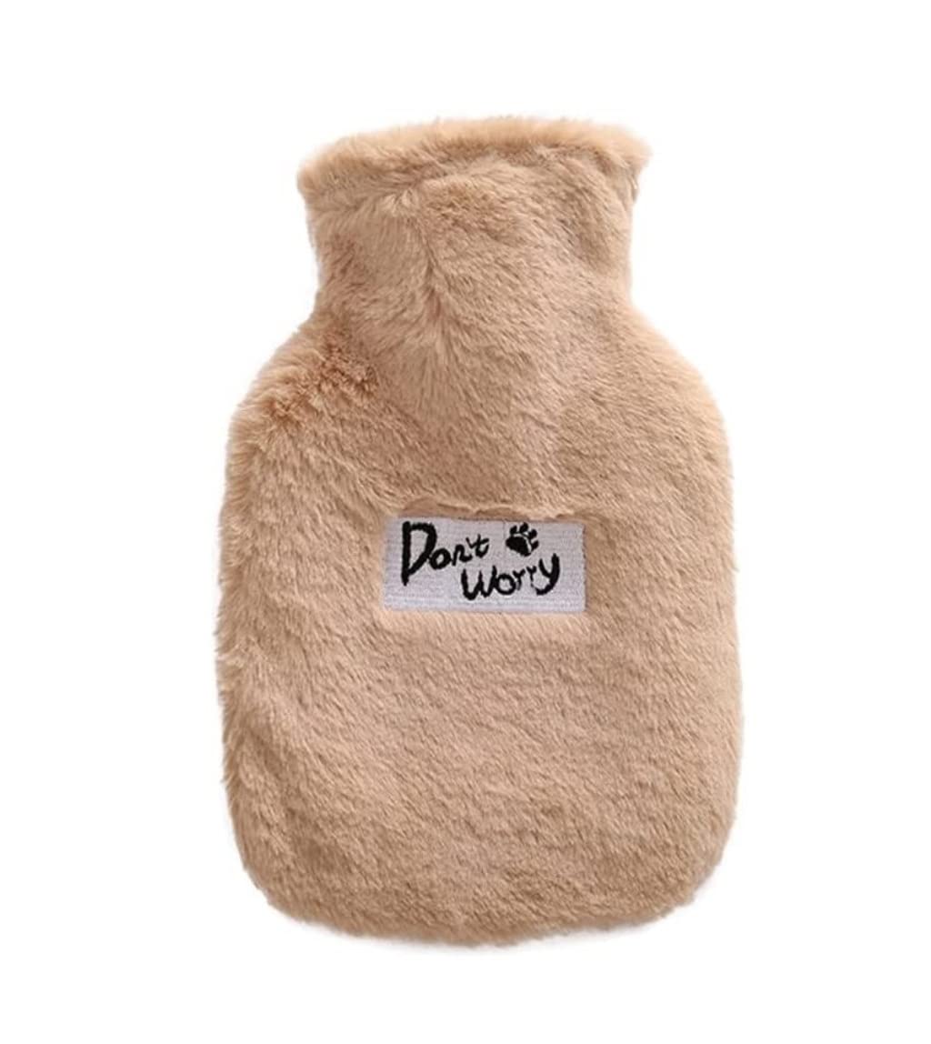 Bolsa De Agua Caliente Suave Botella De Agua Caliente Con Funda Felpa Bolsa Para Aliviar El Dolor Dolores Cabeza En La Espalda Noches Acogedoras Botella Agua Caliente Adultos(A)