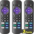 3 Pack Replacement Remote Control Only for Roku TV, Compatible with All TCLRoku/HisenseRoku/OnnRoku/SharpRoku/PhilipsRoku (Not for Roku Stick, Box or Speaker)