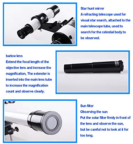 Telescopio refractor astronómico para niños miniatura 5