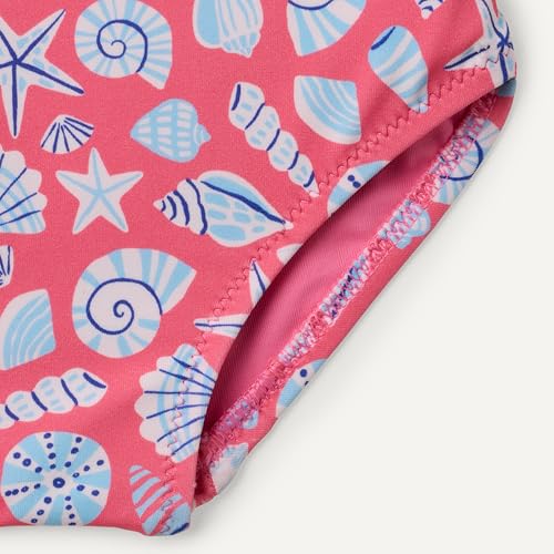 Image of Amazon Essentials Girls' One Shoulder Two-Piece Bikini Swim Set, Slim Fit