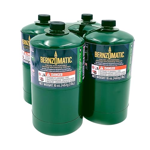 Bernzomatic 16 oz. Camping Propane Gas Cylinders (Pack of 4)