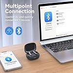 EarFun Air Pro 3 Noise Cancelling Earbuds, Qualcomm® aptX™ Adaptive Sound, 6 Mics CVC 8.0 ENC, Bluetooth 5.3 Earbuds, Multipoint Connection, 45H Playtime, App Customize EQ, Wireless Charging - Image 5
