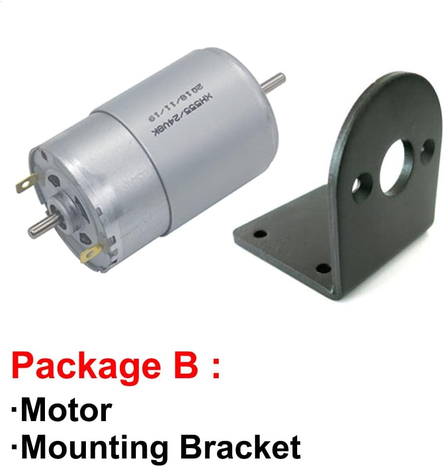 555 Double Output Shaft High Speed 4000/8000rpm Electric 12 V 24 Volt Micro Motors DC 12V 24V Mini Motor - (Speed(RPM): 24V 8000rpm, Voltage(V): Package D)