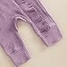 Newborn Baby Girl Fall Outfits Long Sleeve Romper Onesie Bodysuit Infant Bow Zipper Clothes (A Purple, 0-3 Months)