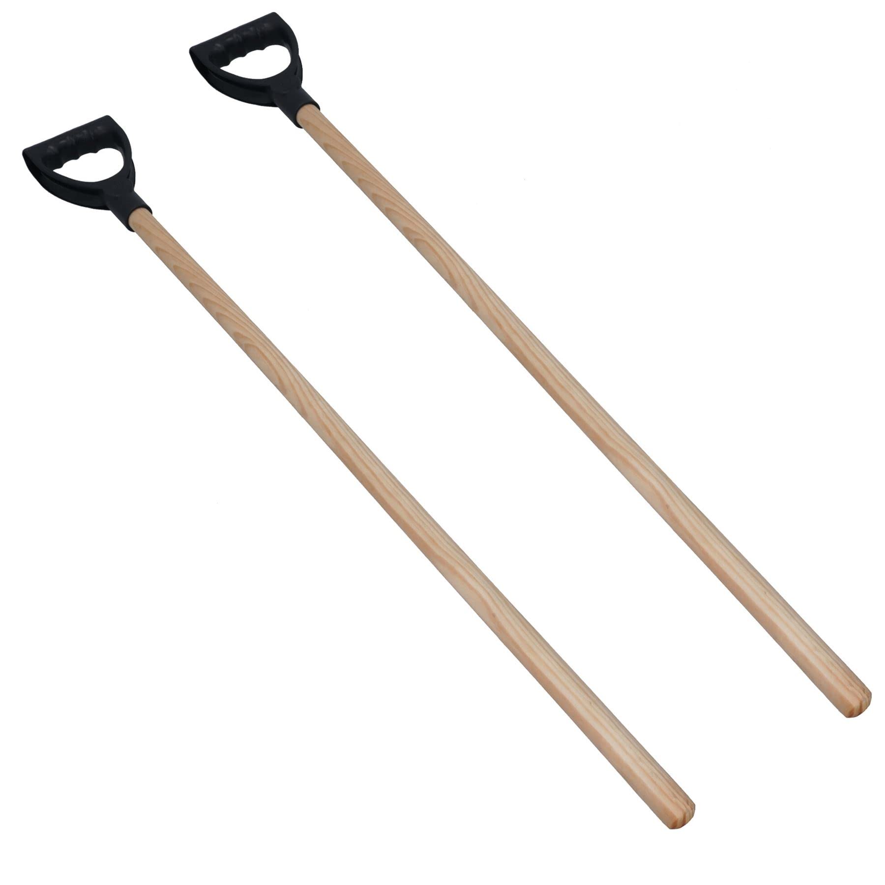 Mango de madera para solucionar roturas en palas y cucharas, eje D de 1.04m, pack de 2