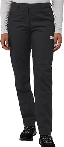 Jack Wolfskin Parana Pants W Pantalones para Senderismo, Negro, 80 Lang Mujeres