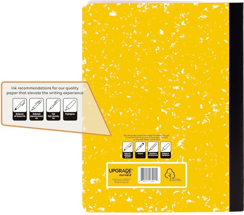UPGRADE NOTES Caderno de composição primária, página inteira, pautado primário de 1/5.1 cm, linhas p