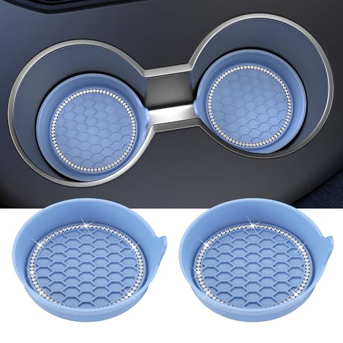 Image of Amooca 2-Pack Car Cup Holder Coaster Bling Crystal Rhinestone Car Interior