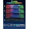 Wireless Keyboard and Mouse Combo - RGB Backlit, Rechargeable & Light Up Letters, Full-Size, Ergonomic Tilt Angle, Sleep Mode, 2.4GHz Quiet Mouse for Mac, Windows, Laptop, PC, Trueque