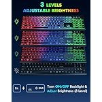 Wireless-Keyboard-and-Mouse-Combo-RGB-Backlit-Rechargeable-Light-Up-Letters-Full-Size-Ergonomic-Tilt-Angle-Sleep-Mode-24GHz-Quiet-Mouse-for-Mac-Windows-Laptop-PC-Trueque Wireless Keyboard and Mouse Combo - RGB Backlit, Rechargeable & Light Up Letters, Full-Size, Ergonomic Tilt Angle, Sleep Mode, 2.4GHz Quiet Mouse for Mac, Windows, Laptop, PC, Trueque