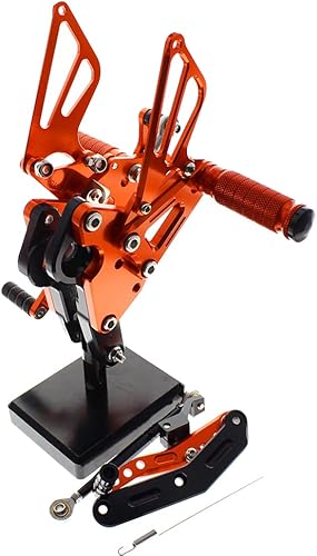 Miniatura 9 de Reposapiés de motocicleta ajustable de aluminio para Yamaha FZ-09 MT09 2014 2015 2016 2017 2018 2019 2020 2011 2012 (rojo)