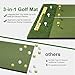 5x4ft Golf Mat with Ball Tray, Thickened Dual-Turf Golf Hitting Mat with Alignment Lines for Indoor & Outdoor Use, Golf Practice Mat for Swing & Simulators & Chipping Training, Ideal Gift for Golfers