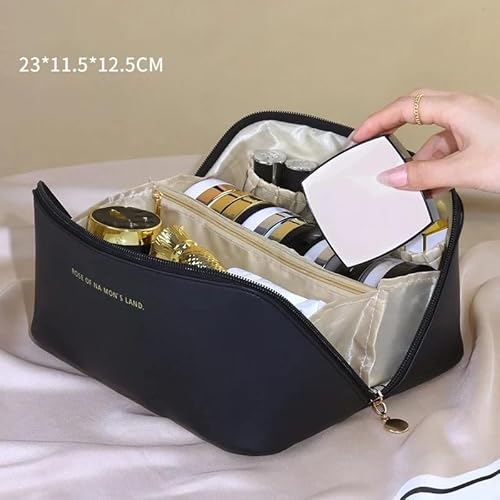 Nécessaire Feminina Espaçosa para Viagem: Bolsa de Maquiagem Profissional à Prova d'Água com Organi