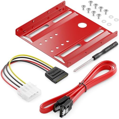 deleyCON Cadre de ontage pour Disques Durs 2,5 SSD's Sur 3,5 deleyCON Cadre de ontage pour Disques Durs 2,5 SSD's Sur 3,5