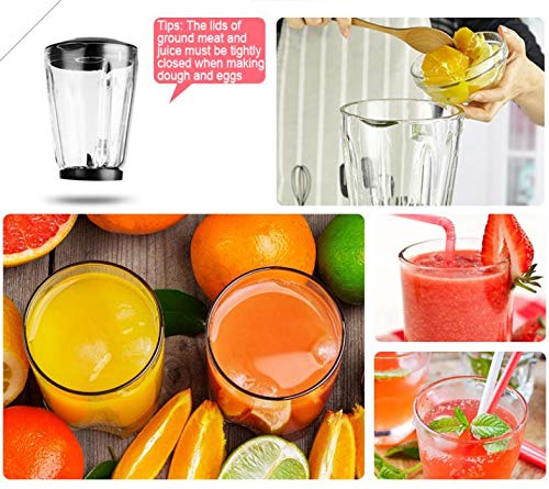 Küchenmaschine Mixer Machine, 7,5 Liter-Edelstahl-Fleischwolf, 6-Gang-Planeten Rührsystem, 1500W Elektromotor Knethaken… – Bild 7