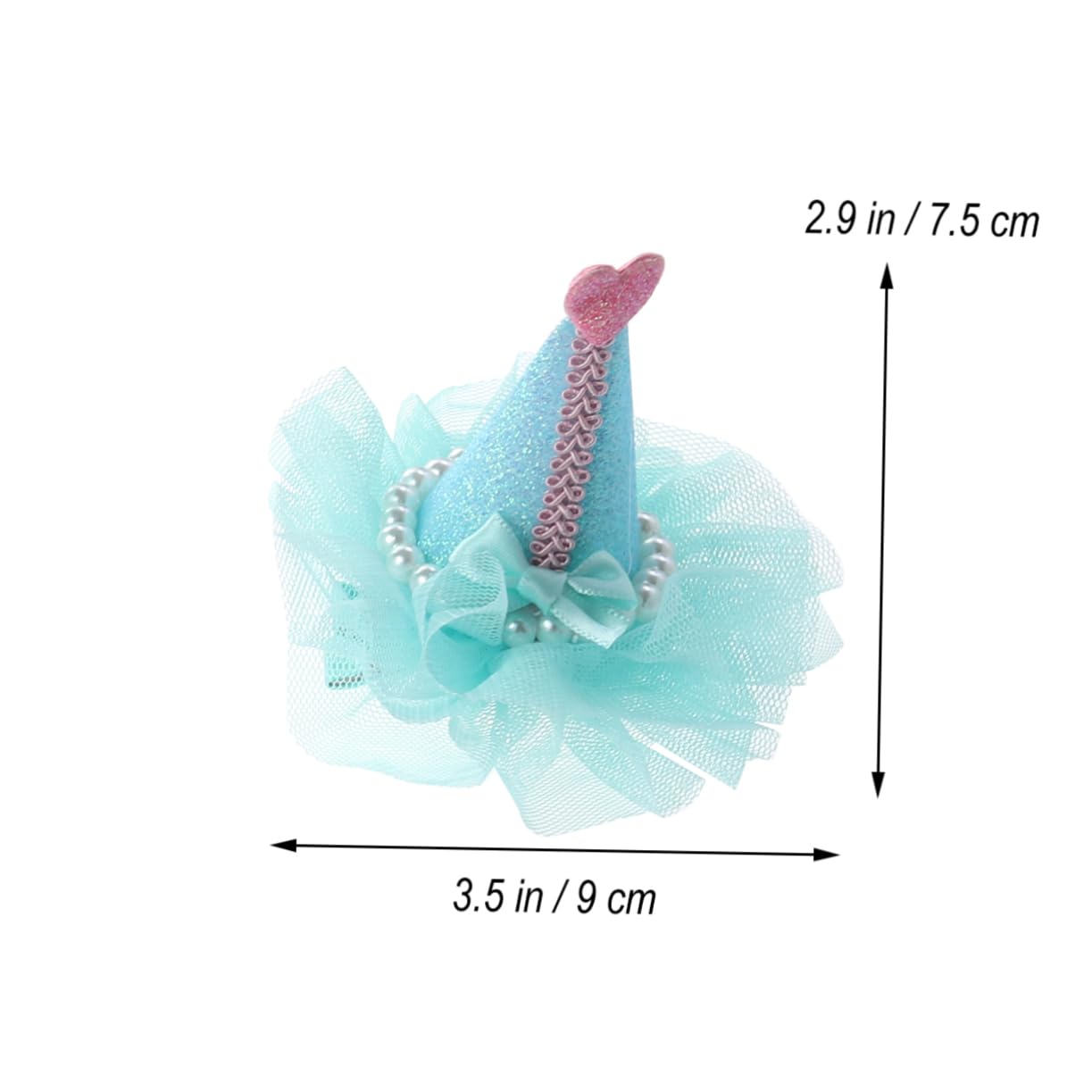 ifundom 3Pcs Adorable Pet Hair Clips Birthday Party Hats for Dogs Cats Purple for Themed Events Photo Shoots Dress Up Fun