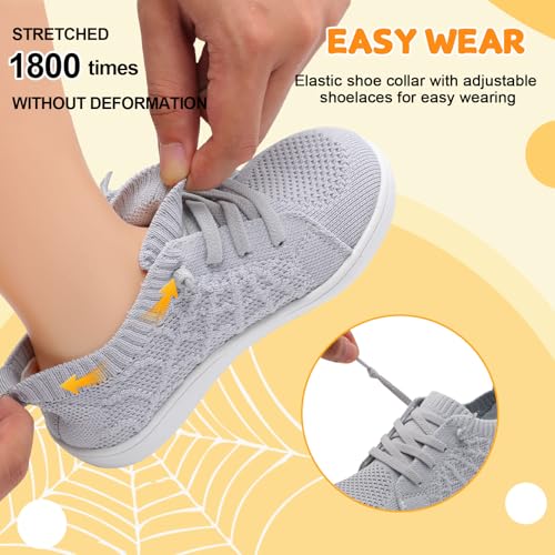 Image of JOINFREE Toddler Shoes Girls Boys Wide Barefoot Shoes Minimalist Walking Sneakers Zero Drop Slip on Tennis Shoe Breathable Naturally Flexible