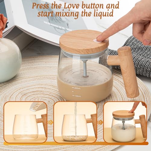 Taza eléctrica auto-mezcladora 400ml con tapa miniatura 6