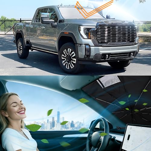 Image of Windshield Sun Shade for 2019-2026 GMC Sierra 1500 2500 3500