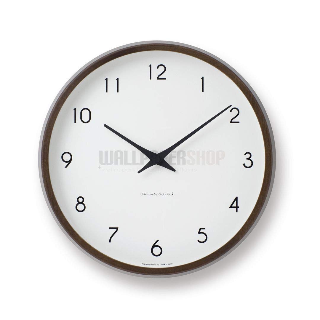 Lemnos Campagne Clock Braun Orologio da Parete, Legno, Marrone, 40 x 40 cm