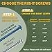 LIONMAX Pocket Hole Screws 2-1/2 Inch, 300 PCS Exterior Pocket Screw #8 x 2-1/2