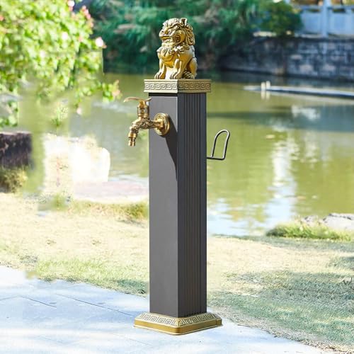 Colonna d'Acqua Verticale autoportante per Giardino Esterno con Rubinetto, Rubinetto da Pavimento, Supporto per Tubo da Giardino, palo di Raccordo per irrigazione