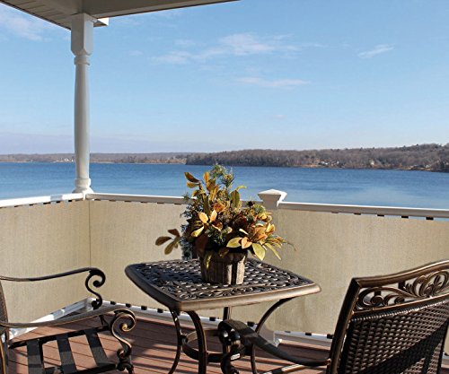 Preisvergleich Produktbild Oramics Balkonsichtschutz für Geländer 600 x 75 cm sand Balkonverkleidung