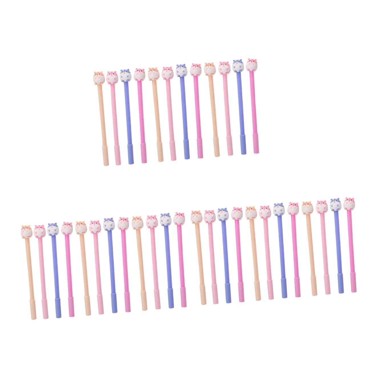 SHINEOFI 36pezzi Penne Neutre Con Design Di Criceto Penne Coloratper Scuola e Ufficio Creativo Per Studenti Per Insegnanti e Segretarie