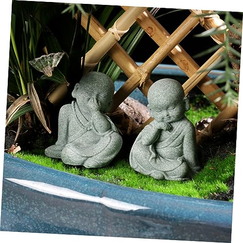 Ornement de moine de bureau Yardwe lot de 20 figurines cadeaux - 4