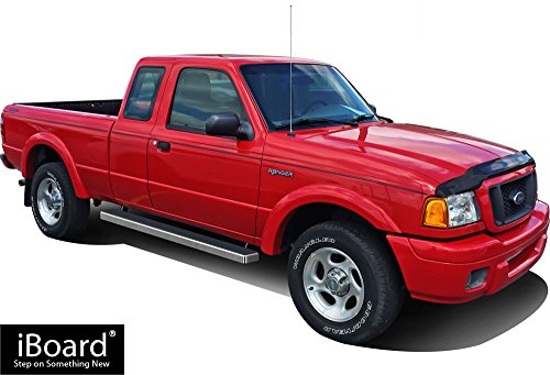 Aps Ibfy5786 Silver 4" Running Board Side Step (Iboard Third Generation, For Selected Ford Ranger/Mazda B Super Cab 2Dr, Aluminum) #TOP5