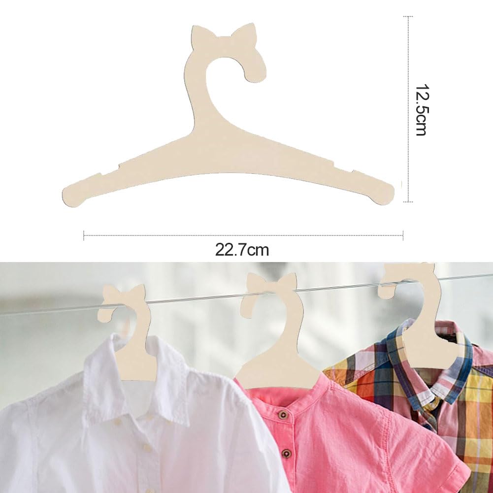20 Stück Kinder Kleiderbügel Aus Holz - Süße Motiv-Bügel Für Babykleidung 22,7cm