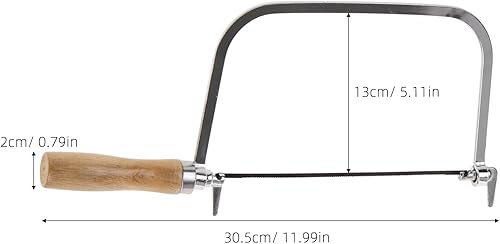 Miniatura 3 de DOITOOL Sierra tallada con mango de madera dura de 12 pulgadas Mini marco de sierra de afrontamiento para carpintería y corte de madera precisión