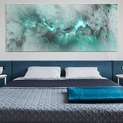 Toile nuage vert abstrait grand format pour magnifier votre décoration murale de salon