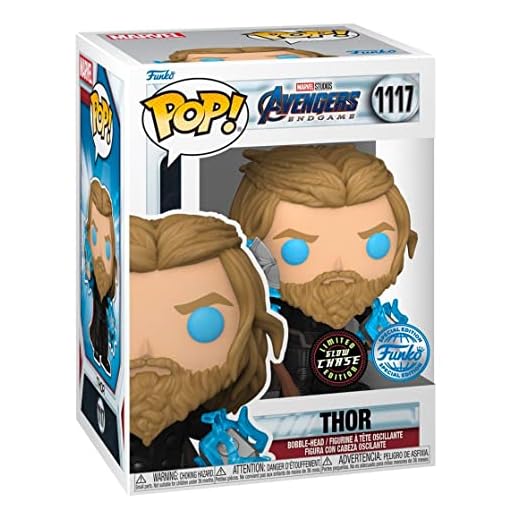 Funko Pop! Marvel Avengers Endgame - Thor (with Mjolnir and Stormbreaker) Glow in The Dark Special Edition Chase - Exclusive 3 Piece Bundle with Sliding Monkey Heavy Duty Sorter and Pop Protector