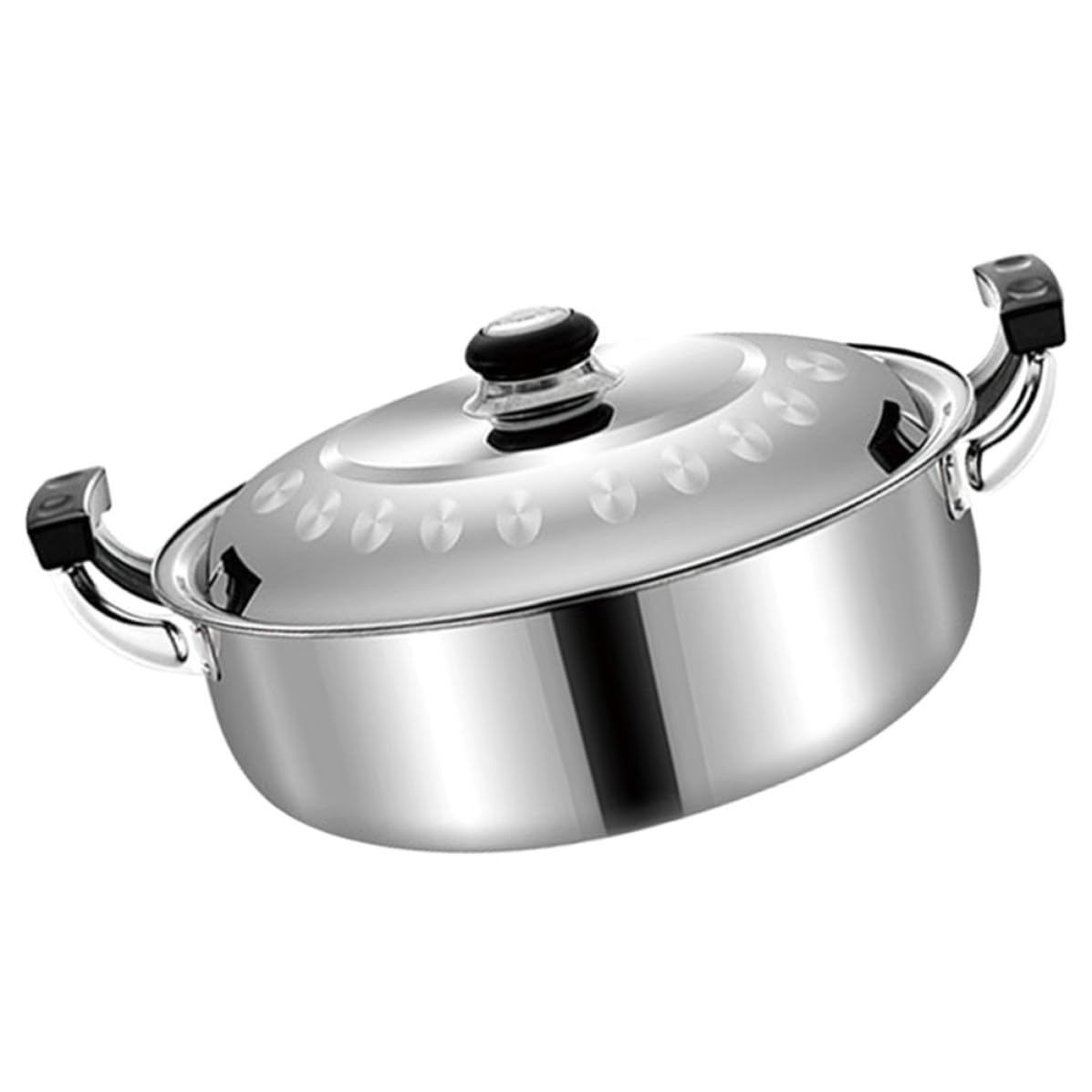 Casserole à fondue double en acier inoxydable pour cuire deux bouillons