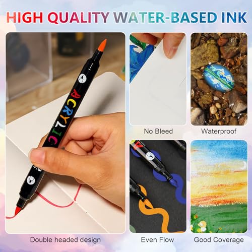 Rbleote Porzellanstifte Spülmaschinenfest, 12 pcs Porzellanmalstifte mit Doppelspitze, Porzellanstifte, Glasmalstifte, für Zum Bemalen von Tassen, Porzellan, Holz, Metall (24 Farben)