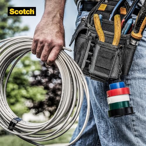 Image of Scotch Vinyl 35 Electrical Tape, 5 Rolls, Multi-Color Pack, Ideal for Cable Jacket Repair & Electrical Insulation, Premium Vinyl Material, Indoor & Outdoor Use, High Adhesion (10457DC), 2-Pack