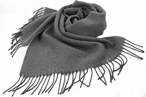 Écharpe Webschal gris clair anti irritation en laine Mérinos douce pour le cou