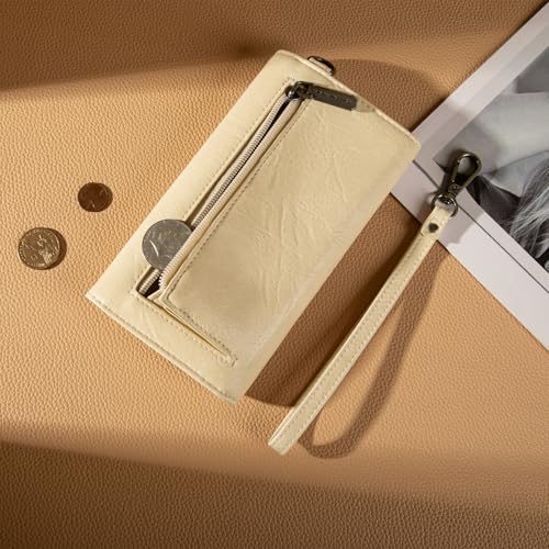 Image of Montana West Wallets for Women Large Phone Wristlet Wallets Trifold Money Organizers with Coin Purse and Wrist Strap