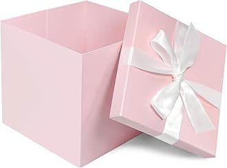 Corsiampoo Large Gift Box 10x10x10 Inches, Gift Boxes with Lids & Ribbon for Thanksgiving Day, Birthdays, Graduations, Anniversaries, Christmas, Valentine's Day
