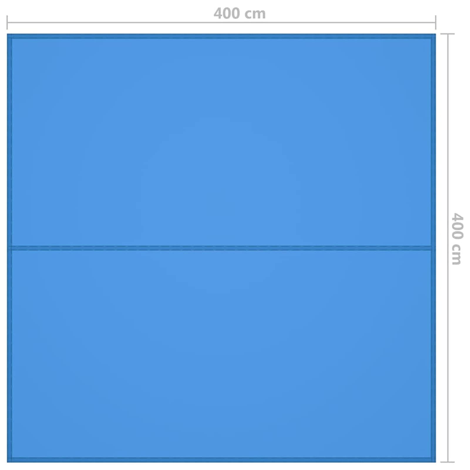 Tidyard Impermeables Lonas de Tiendas de Campaña Toldo de Camping Toldo de Jardín Toldo de Sombra para Playa/Parque,Lona de Picnic Protección UV Azul 4x4 m