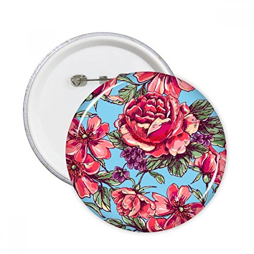 Badge bouton fleur et ciel pour personnaliser un vêtement en denim