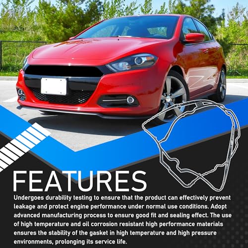 Image of VC4363G Engine Valve Cover Gasket W /Grom Kits Compatible with 2013 2014 2015 2016 2017 2018 2019 2020 Jeep Renegade Dodge Dart Fiat 500L Fiat 500X Replaces 55233643 55233644