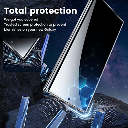 Mohave [Auto Alignment] Screen Protector Designed For Samsung Galaxy S23 Ultra 6.8" [Ultrasonic Fingerprint Support] - Sensor Protection / 2 Pack, Daily Protection, Crystal Clear, Touch Responsive, Case Friendly #TOP4