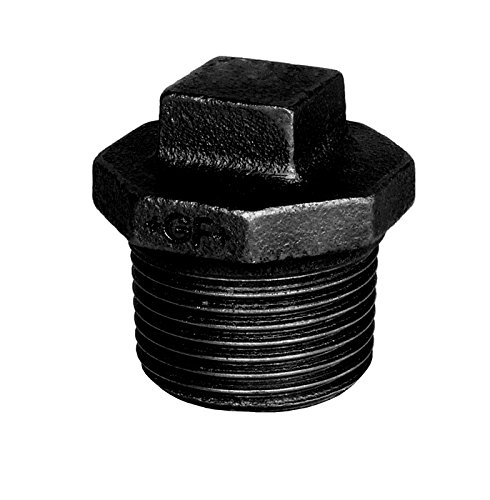Georg Fischer +GF+ Temperguss Fitting, Schwarz, NR. 290, 3" T9, Stopfen Mit Rand