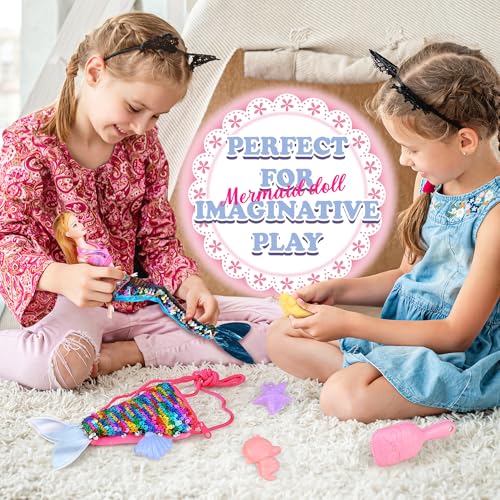 Muñeca Sirena con Bolsa de Cola para Niñas 4-7 años miniatura 3
