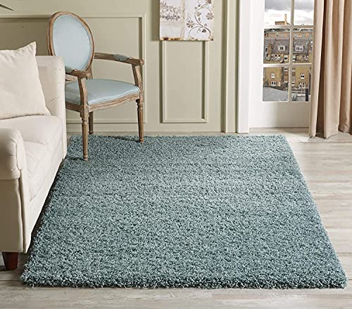 Image of Urban Modern Decor Features 4x6 Feet Modern Soft Shaggy Carpet Thick, Fluffy & 2 inch Pile Shag Rug for Your Kids Room, Bedroom & Livingroom(4x6 feet, SkyBlue Plain)