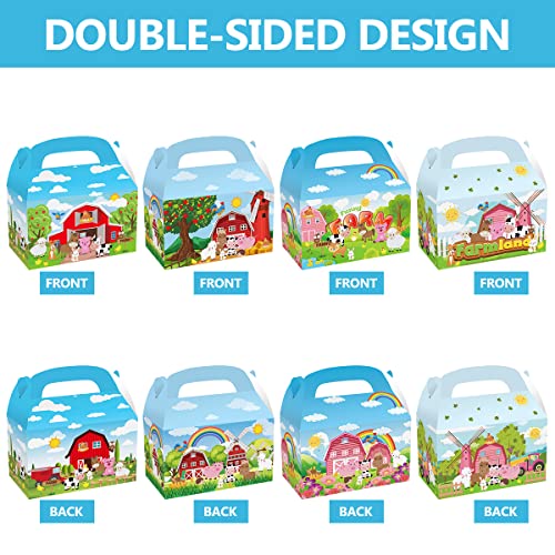 CIEOVO-24-Pack-Farm-Animals-Party-Goodie-Gift-Boxes-Farm-Animals-Paper-Gift-Boxes-Bags-for-Barnyard-Farm-Animal-Theme-Boys-Girls-Birthday-Baby-Shower-School-Activities-Party-Supplies-Decoration CIEOVO 24 Pack Farm Animals Party Goodie Gift Boxes Farm Animals Paper Gift Boxes Bags for Barnyard Farm Animal Theme Boys Girls Birthday Baby Shower School Activities Party Supplies Decoration