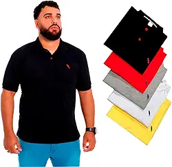 KIT 5 Camisas Polo Masculina
