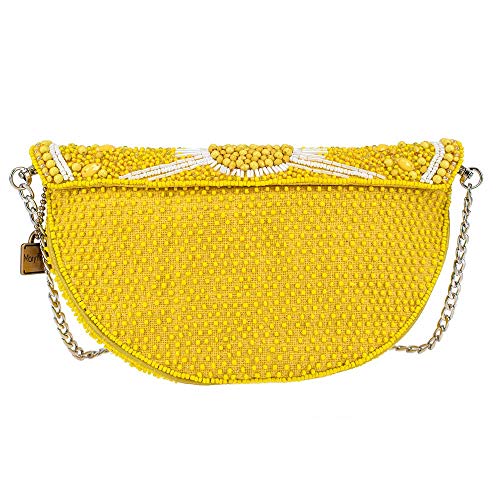 Mary Frances Tart Beaded Handbag Lemon Slice Crossbody Bag, Yellow3